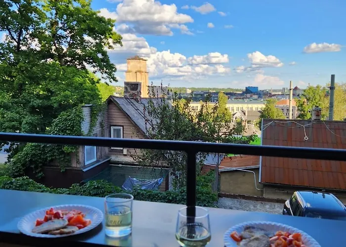 Panoramic Balcony 3bd With King Bed * Kaunas